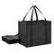 10 Pack Black Extra Large Reusable Grocery Bags with Handles for Shopping, Small Business, Retail (15.75 x 10 x 13 In)